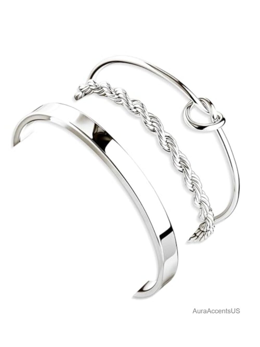 925 Sterling Silver Bracelets for Women Stack, Trendy Tennis Bangle Cuff